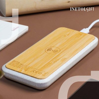 Terraeco Wireless Bamboo Powerbank - Tech & Charging Gifts corporate gift by Inetolgift